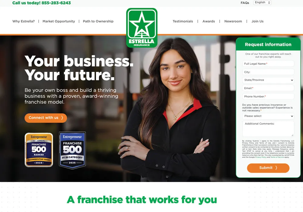 Estrella Insurance website by XomaTech