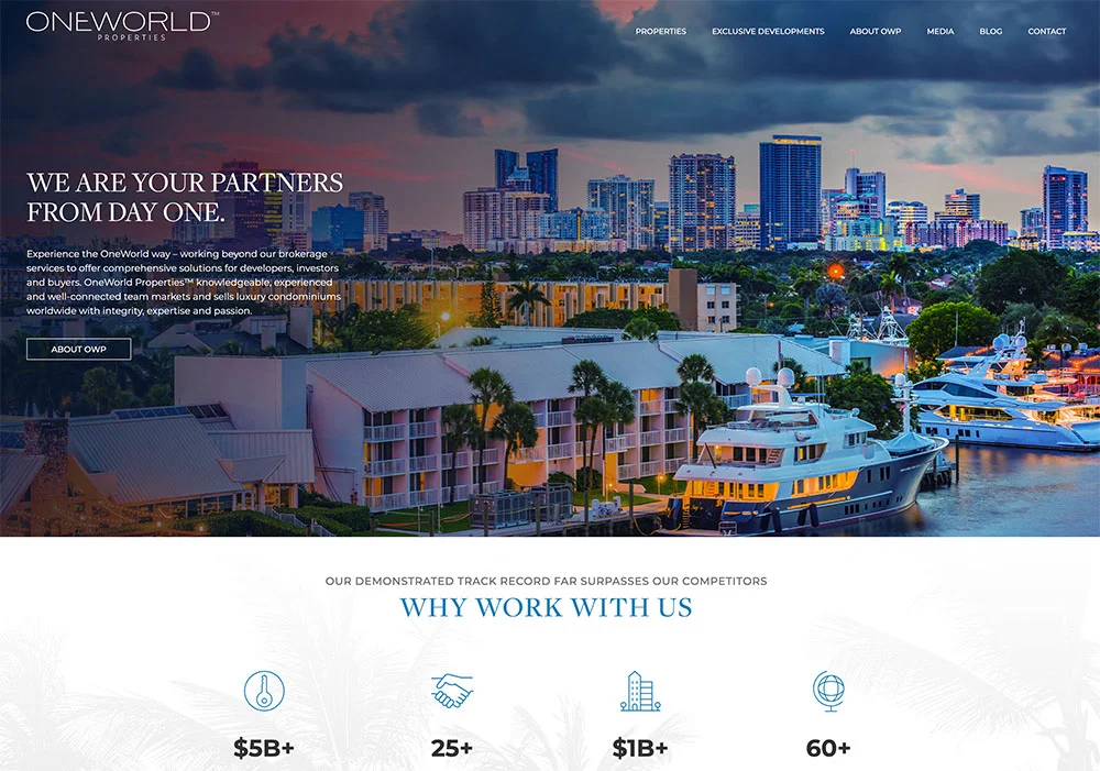 OneWorld Properties website by XomaTech