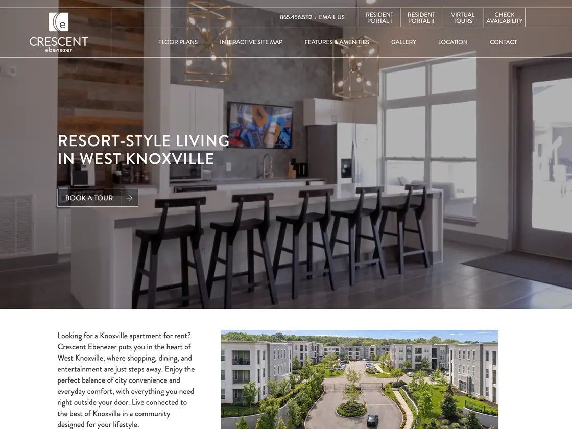 Crescent Ebenezer website by XomaTech