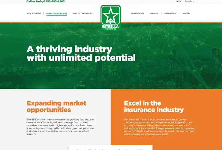 Estrella Insurance Franchising interior page
