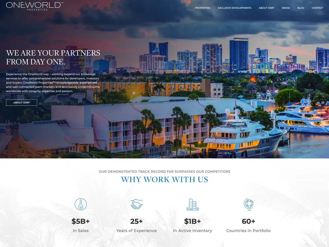 OneWorld Properties website by XomaTech