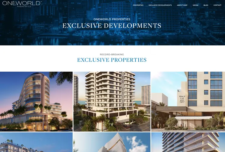 OneWorld Properties neighborhood page