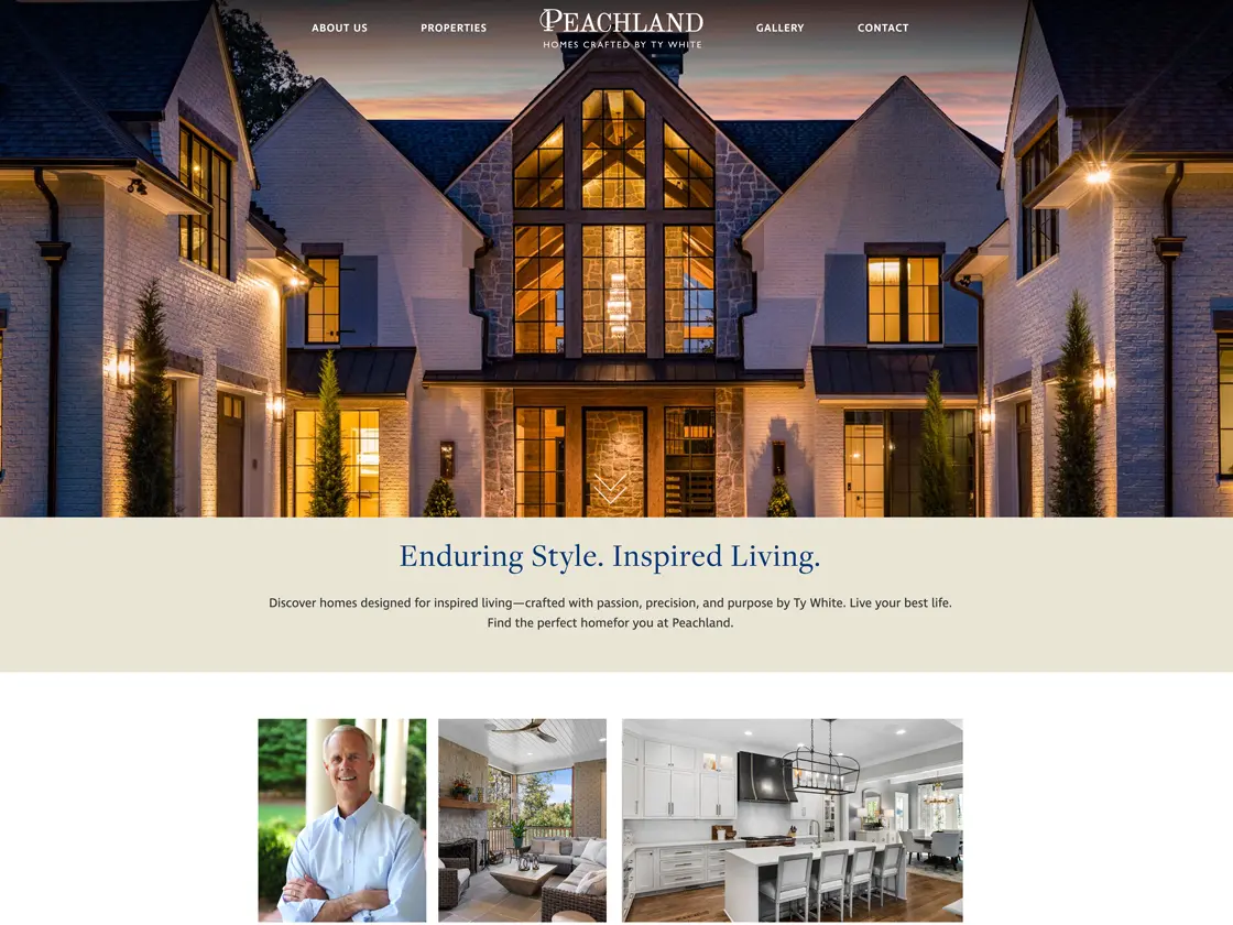 Peachland Homes website by XomaTech