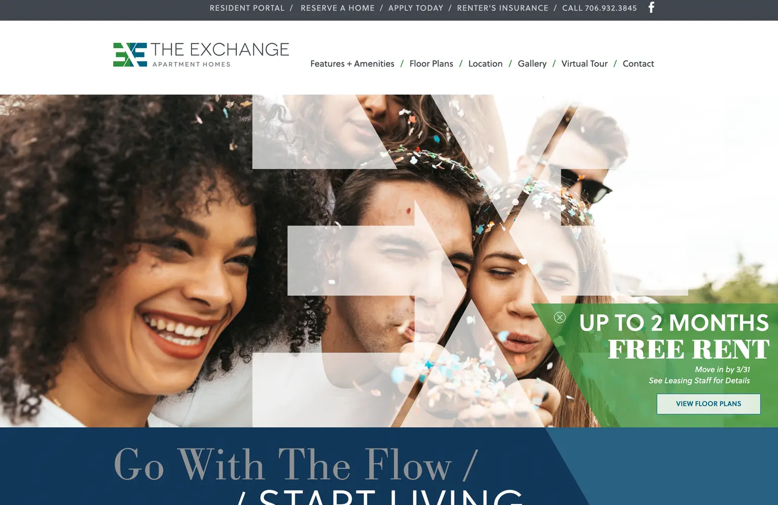 The Exchange homepage